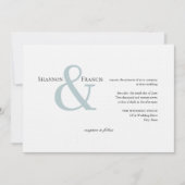 Invitation Ampersand minimaliste moderne (Devant)