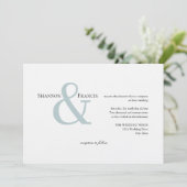 Invitation Ampersand minimaliste moderne (Debout devant)