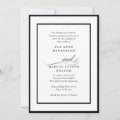 Invitation Ampersand noir tout en un Mariage de détails RSVP (Devant)