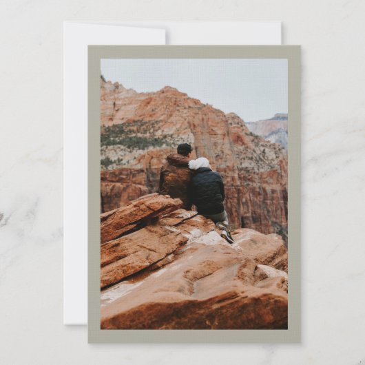 Invitation Ampersand vert sauge moderne 5 mariage de grille p (Dos)