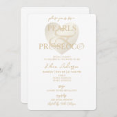 Invitation Ampersand White Pearls & Prosecco Fête des mariées (Devant / Derrière)