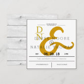 Invitation Ampersands modernes et classiques | MARIAGE (Devant / Derrière)