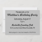 Invitation Amplificateur personnalisé Rock and Roll Party (Dos)