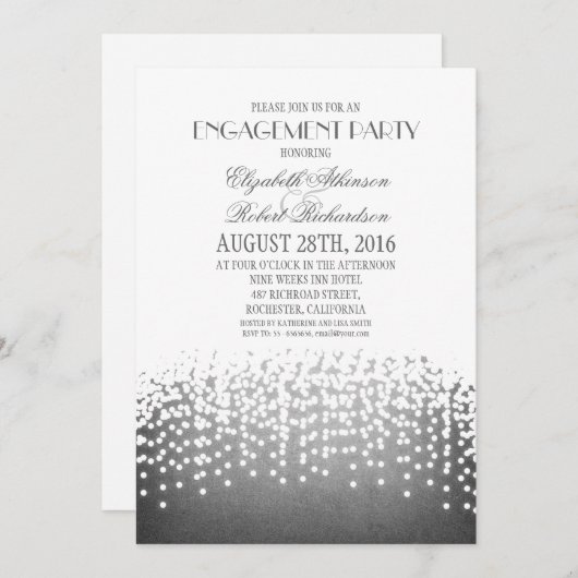 Invitation ampoule à chaîne élégante (Devant / Derrière)