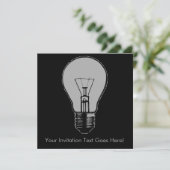 Invitation Ampoule Pop Art (Debout devant)