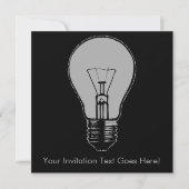 Invitation Ampoule Pop Art (Devant)