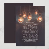 Invitation ampoules à lunettes fantaisie soirée fiançailles r (Devant / Derrière)