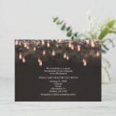 Invitation Ampoules Suspendues Vintage pour Mariage Rustique (Debout devant)