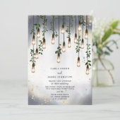 Invitation Ampoules vintages Mariage d'aquarelle botanique (Debout devant)