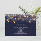 Invitation Ampoules vintages pendantes Mariage rustique (Debout devant)