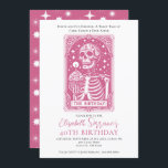 Invitation Amusant 40e anniversaire Gothique Tarot Pink Party<br><div class="desc">Une invitation de 40ème anniversaire dans le style d'une carte tarot, avec squelette et cupcake d'anniversaire et bougie, avec la phrase de capture : quarante et amusant pour toujours, un conte tarot de gâteau, chaos, et toujours après. Une drôle d'occulte gothique. Disponible en version imprimée, en téléchargement numérique ou les...</div>