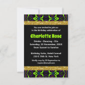 Invitation Amusant 50e anniversaire | Energy Glow|Super Rave (Dos)