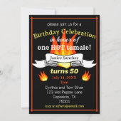 Invitation Amusant 50e anniversaire "Hot Tamale" drôle photo (Devant)