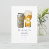 Invitation Amusant 65ème anniversaire Cold One pour l'ancien (Debout devant)