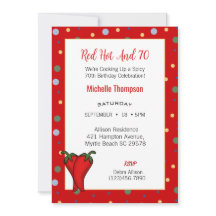 Amusant 70ème Red Hot Pepper fête d'anniversaire