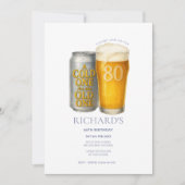 Invitation Amusant 80e anniversaire Cold One pour l'ancien (Devant)