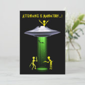 Invitation Amusant Alien 🎅 🛸 UFO fête d'Halloween (Debout devant)