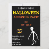 Invitation Amusant Alien 🎅 🛸 UFO fête d'Halloween (Dos)