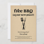 Invitation Amusant Amusant Gratuit BBQ Fête de réchauffement  (Devant)