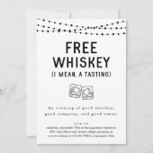 Invitation Amusant Amusant Gratuit Whiskey Tasting Party Invi (Devant)