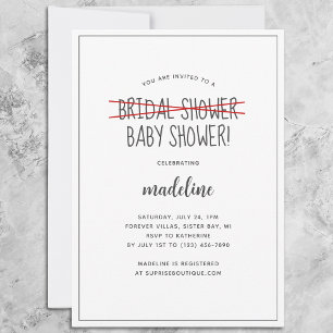 Invitation Amusant Baby shower moderne