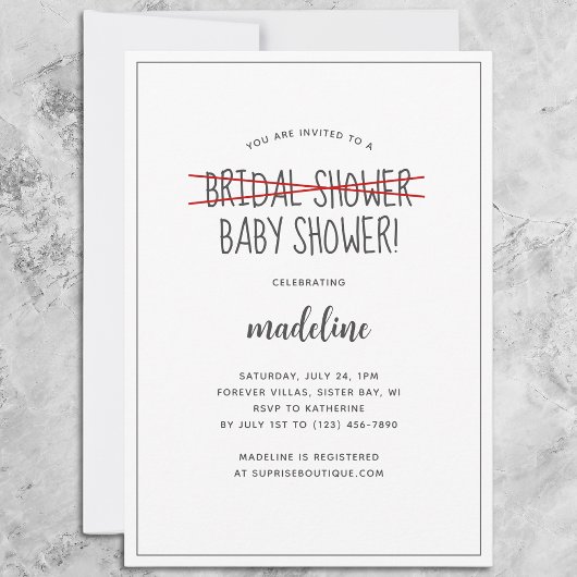 Invitation Amusant Baby shower moderne