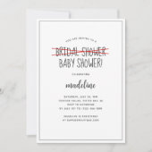 Invitation Amusant Baby shower moderne (Devant)