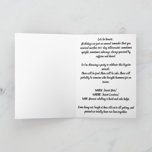 Invitation Amusant Bagel Anniversaire avec Vibes de fête (Intérieur)