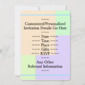 Invitation Amusant, Basic "60th Birthday" Anniversaire Invita (Dos)