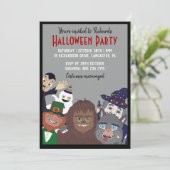 Invitation Amusant Black Supernatural Halloween Costume Party (Debout devant)
