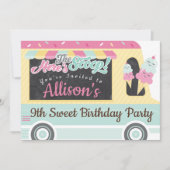Invitation Amusant Bold Ice Cream Truck Anniversaire Fête Inv (Devant)