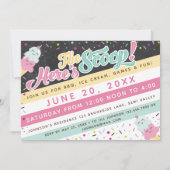 Invitation Amusant Bold Ice Cream Truck Anniversaire Fête Inv (Dos)