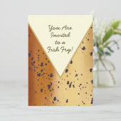 Invitation Amusant Brown truite Motif moderne poisson frit (Debout devant)
