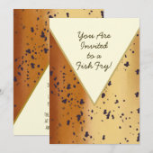Invitation Amusant Brown truite Motif moderne poisson frit (Devant / Derrière)