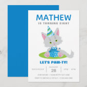 Invitation Amusant Chat Party Kitten Ballons Anniversaire de (Devant / Derrière)