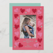 Invitation Amusant Coeur mignon (Devant / Derrière)