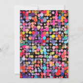 Invitation Amusant coloré aquarelle Peinture Anniversaire de  (Dos)