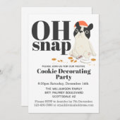 Invitation Amusant Cookie de Chiot Fête de Décoration (Devant / Derrière)