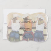 INVITATION AMUSANT COWGIRLS PERSONNALISABLE (Dos)
