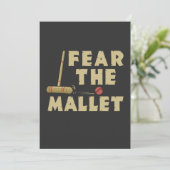 Invitation Amusant Croquet Craindre Le Graphique De Mallet (Debout devant)