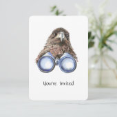 Invitation Amusant Custom Bird Observateur Anniversaire Invit (Debout devant)