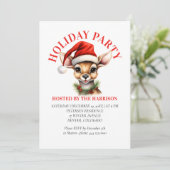 Invitation Amusant désir de Noël Reindee (Debout devant)