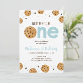 Invitation Amusant d'être un biscuit premier anniversaire (Debout devant)