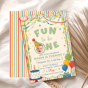 Invitation Amusant d'être un joyeux anniversaire coloré