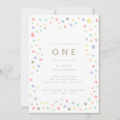 Invitation Amusant d'être une couleur joueuse Anniversaire (Devant)