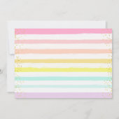 Invitation Amusant d'être une fille 1er anniversaire Rainbow  (Dos)