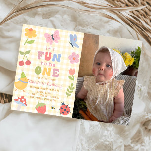 Invitation Amusant d'être une fille colorée pour sa 1re fête