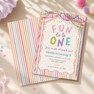 Invitation Amusant d'être une fille fantaisiste colorée Anniv