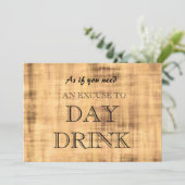 Invitation Amusant(e) domestique Proposition Jour Boire Excus (Debout devant)