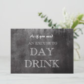 Invitation Amusant(e) domestique Proposition Jour Boire Excus (Debout devant)